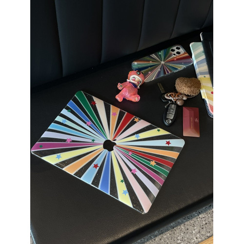 汪三嵗「吃定彩虹」滿天星MacBook保護殼蘋果筆電2024款電腦air13寸pro14寸15寸16寸M1M2M3M4