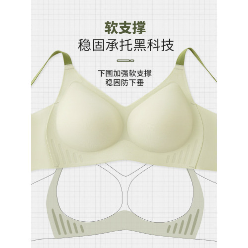 固定杯無痕內衣女小胸聚攏上托防下垂無鋼圈薄款運動調整型文胸罩