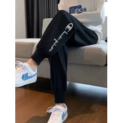 300斤特大碼運動褲女秋冬季顯瘦加絨高腰胖mm休閒束腳哈倫衛褲子