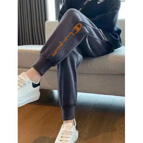 300斤特大碼運動褲女秋冬季顯瘦加絨高腰胖mm休閒束腳哈倫衛褲子