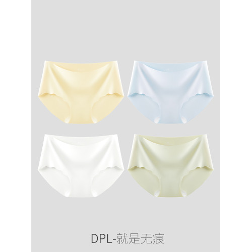 DPL涼感冰絲無痕女士內褲純棉襠薄款夏健身瑜珈運動三角內衣女