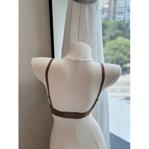 無痕方領裸感小胸聚攏內衣女上托防下垂軟支撐無鋼圈收副乳文胸罩