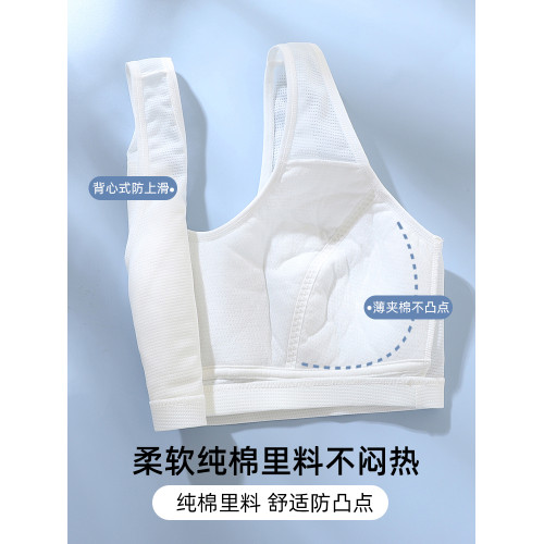 大碼無鋼圈背心媽媽內衣背心式薄款胸罩加大中老年無海綿睡覺文胸