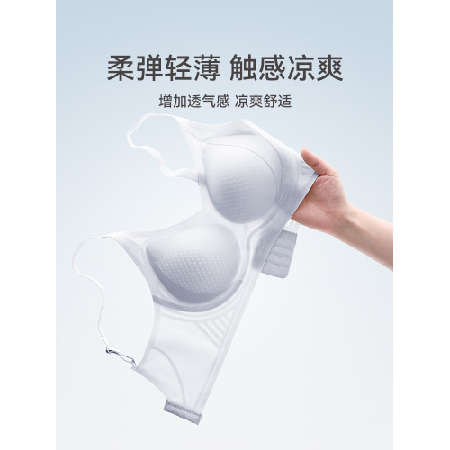芬騰內衣女舒適聚攏防下垂夏季薄款透氣輕薄無痕無鋼圈大碼文胸罩