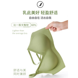 無痕乳膠內衣女薄款無鋼圈胸大顯小胸聚攏收副乳防下垂運動文胸罩
