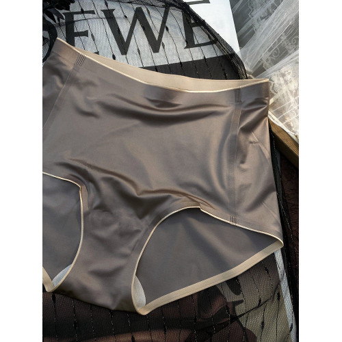 蠶繭肌理 7A抗菌100%桑蠶絲真絲襠中高腰女士收腹冰絲無痕內褲女