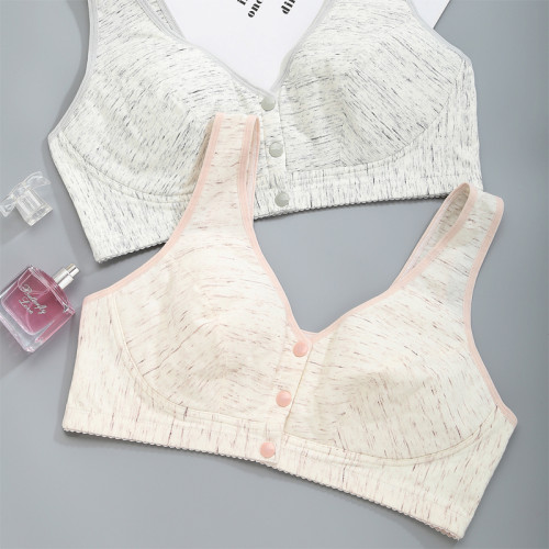 前釦少女大碼純棉薄款文胸全棉大罩杯無海綿無鋼圈肥胖MM學生內衣