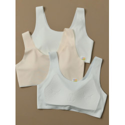 A類一二階段 女童發育期少女文胸 固定胸墊內衣彈力薄款無痕背心