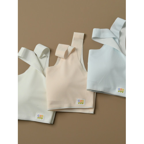 A類一二階段 女童發育期少女文胸 固定胸墊內衣彈力薄款無痕背心