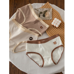 5條裝美拉德A類純棉內褲女生抗菌全棉檔少女學生秋冬中腰三角短褲