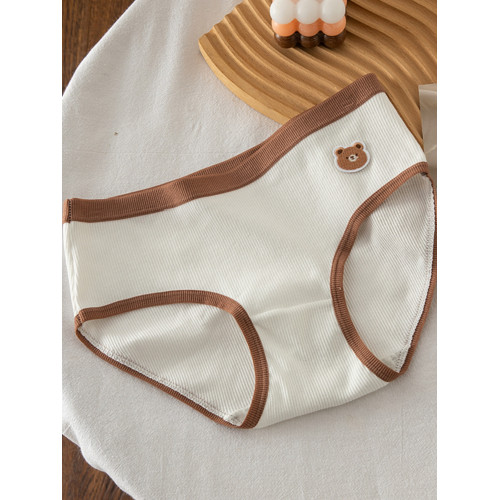 5條裝美拉德A類純棉內褲女生抗菌全棉檔少女學生秋冬中腰三角短褲