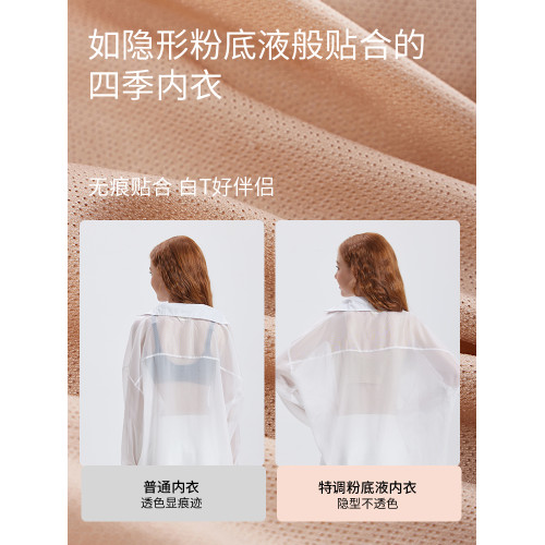 Brasmile女童內衣粉底液色小學生防凸點一階段兒童發育期文胸背心