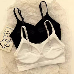 少女內衣一體初中生美背吊帶內搭小背心小胸聚攏運動加厚學生文胸