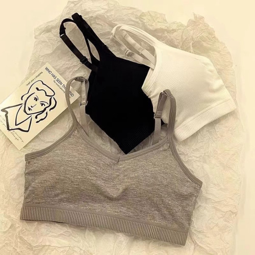 少女內衣一體初中生美背吊帶內搭小背心小胸聚攏運動加厚學生文胸