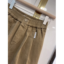 哈倫蘿蔔褲九分日系繙邊休閒老爹褲韓版工裝松緊腰顯瘦復古女秋冬