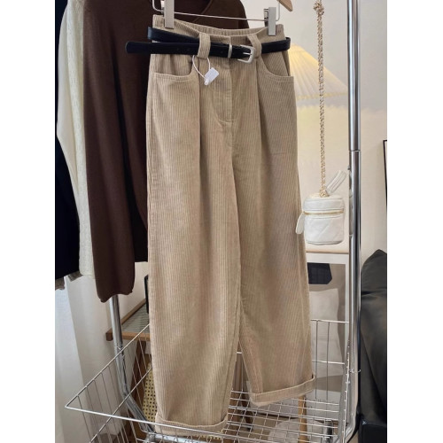 2025冬季加絨直筒燈芯絨休閒褲女大碼胖mm梨形身材高腰顯瘦濶腿褲