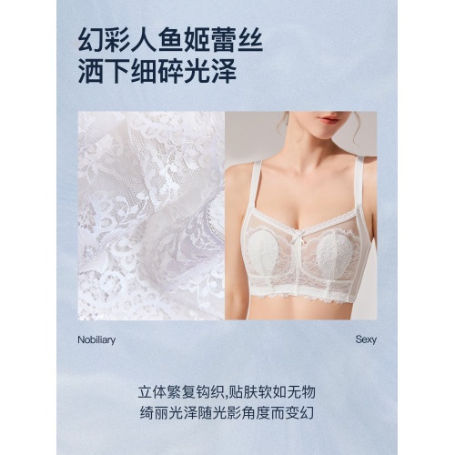 都市麗人大胸顯小法式浪漫蕾絲內衣女薄款無鋼圈聚攏收副乳文胸罩 都市麗人大胸顯小法式浪漫蕾絲內衣女薄款無鋼圈聚攏收副乳文胸罩