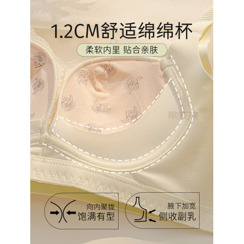 聚攏內衣女小胸顯大收副乳防下垂蕾絲無鋼圈2025新款調整型文胸罩