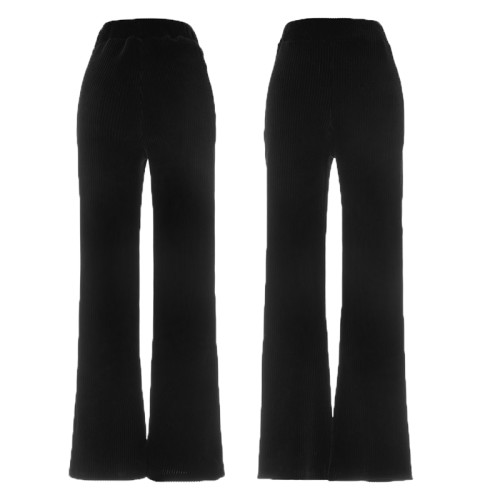 燈芯絨高腰微喇叭褲女2025秋冬新款直筒時尚休閒褲子垂感拖地長褲