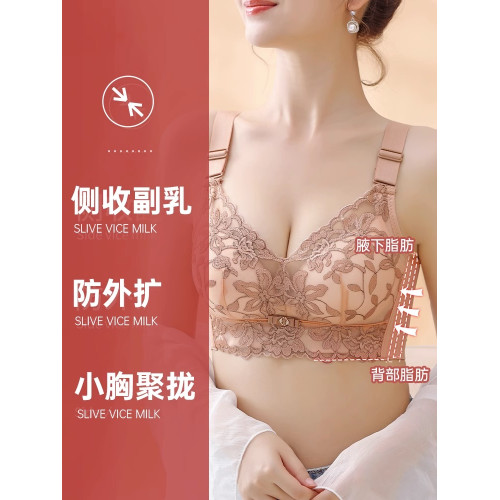內衣女無鋼圈小胸聚攏收副乳防下垂2025年新款爆款平胸專用文胸罩
