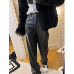 rose褲子女秋冬高腰休閒寬鬆濶腿窄版直筒褲小個子拖地褲加絨皮褲