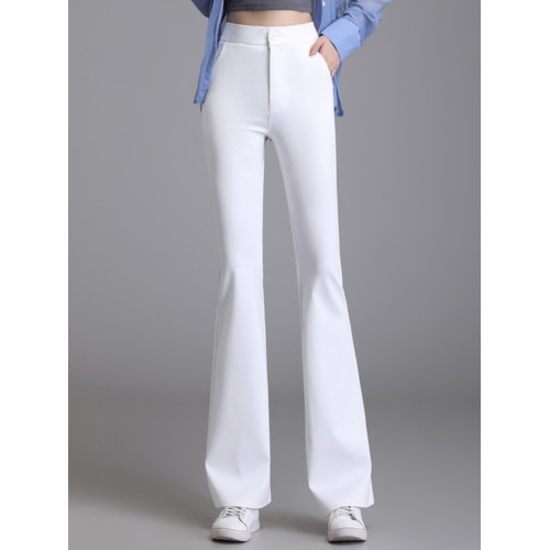 高個子加長款微喇叭西裝女褲175胖mm大碼彈力修身顯瘦垂感拖地褲