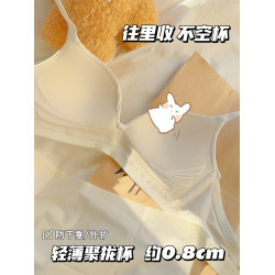 夏天奶油 小胸聚攏內衣女不空杯夏季輕薄無痕無鋼圈少女文胸學生