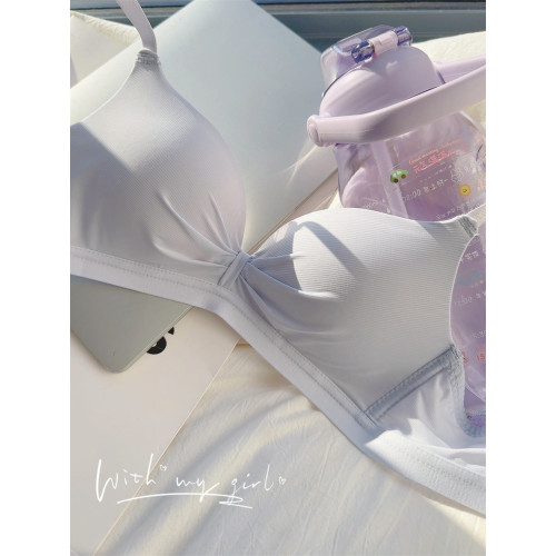 夏天奶油 小胸聚攏內衣女不空杯夏季輕薄無痕無鋼圈少女文胸學生