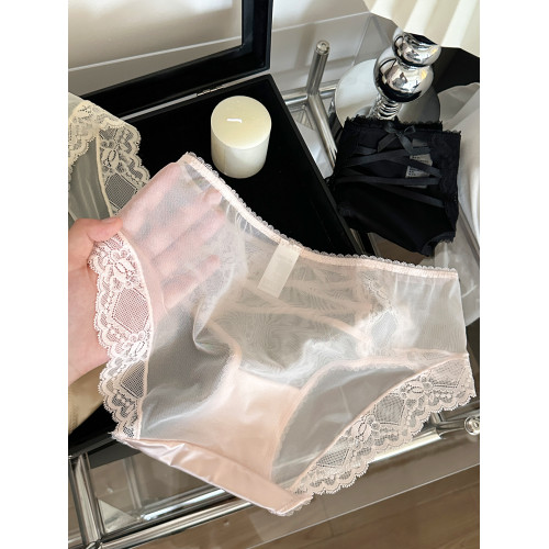 蕾絲內褲女士純棉襠女生三角褲2025新款性感純欲風不夾臀中腰短褲