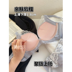 少女漫畫 莫代爾聚攏收副乳調整型內衣女蕾絲性感純欲無鋼圈文胸