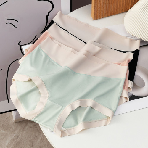 莫代爾內褲女純棉抗菌無痕中腰夏季薄款少女舒適柔軟透氣三角短褲