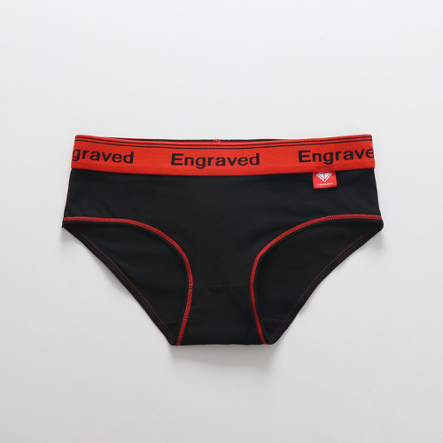 新品女士三角內褲純棉寬邊中高腰學生褲頭中性運動t大碼底褲透氣