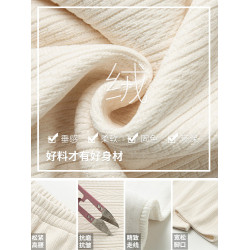 深灰色麥穗雪尼爾濶腿褲女秋冬季加絨2026新款寬鬆垂感休閒直筒褲