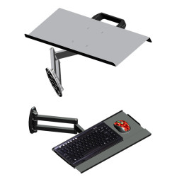 S101B 無線滑鼠鍵盤托盤懸臂支架壁掛旋轉伸縮調節把手架設備支架