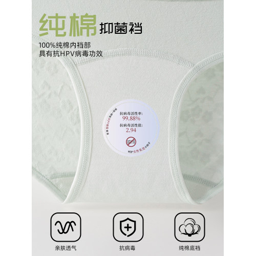 10A級抑菌加長底襠高腰純棉內褲女士100全棉四季收腹透氣大碼短褲