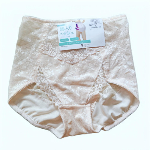 日本原單女士收腹褲蕾絲提花高腰包臀舒適透氣塑身褲提臀收胯塑形