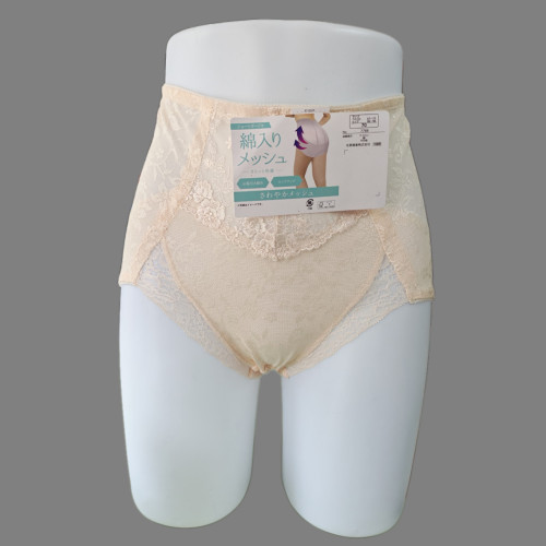 日本原單女士收腹褲蕾絲提花高腰包臀舒適透氣塑身褲提臀收胯塑形