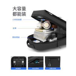 立體商務電腦包後後背包男女士13.3寸14休閒可攜式筆電雙肩包15.6英寸短途出差大容量旅行書包16寸多功能時尚潮流