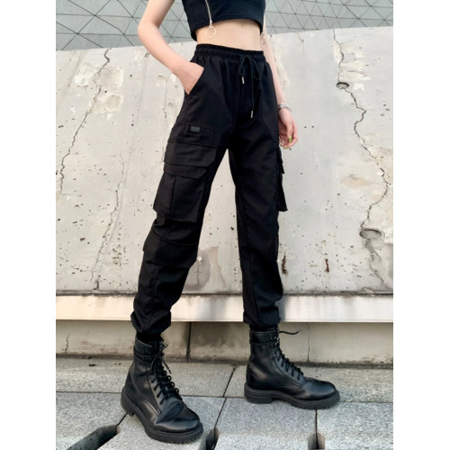 美式加絨工裝褲女2025新款高腰顯瘦束腳秋冬小個子休閒運動褲子潮