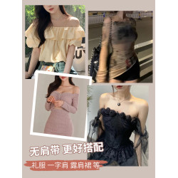 貓人胸貼小胸顯大充氣聚攏防滑女婚紗用小胸罩防下垂無肩帶的內衣