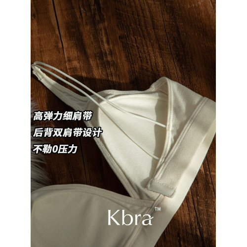 美拉德法式三角杯內衣女大胸顯小舒適無痕薄款無鋼圈美背文胸罩夏