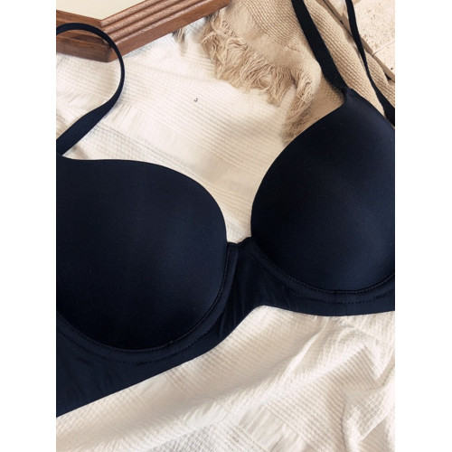 大胸顯小有鋼圈文胸罩舒適光面超薄款大碼無痕內衣女收副乳調整型