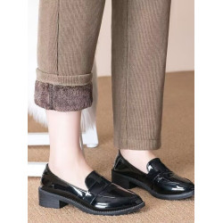 雪尼爾加絨褲子女冬季窄版直筒褲寬鬆加厚媽媽褲百搭外穿休閒女褲