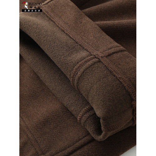 啄木鳥高級毛呢直筒褲女秋冬新款垂感呢子西褲加厚氣質窄版濶腿褲