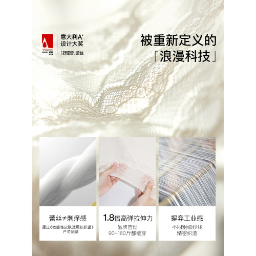 ubras無尺碼無痕舒服蕾內褲女新款浪漫蕾絲腰頭抗菌襠三角褲