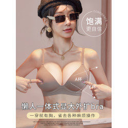 一體式漫畫胸外擴內衣女小胸聚攏6cm加厚杯顯胸大平胸專用文胸罩