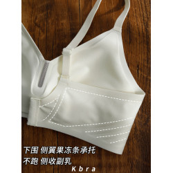 裸感無痕涼感內衣女小胸聚夏季薄款攏收副乳果凍條防下垂夏天文胸