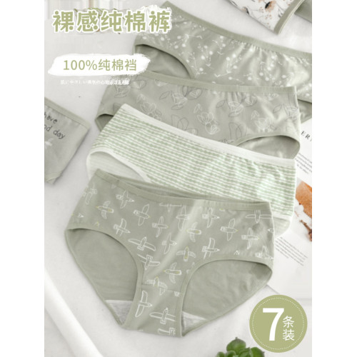 純棉內褲女全棉抗菌女生短褲少女2024新款夏季薄款大碼胖MM三角褲