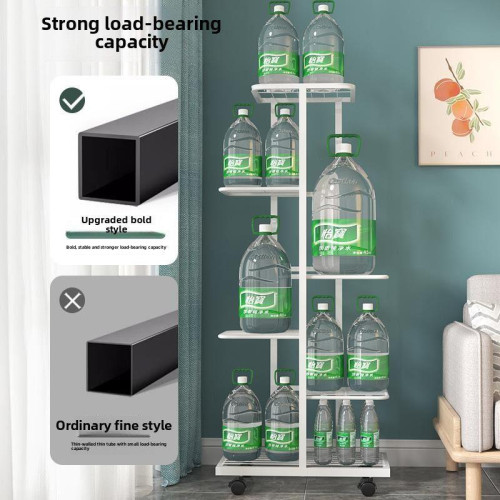 歐式花架鐵多層室內客廳陽台儲物架Pothos花盆架落地家居地板拉車