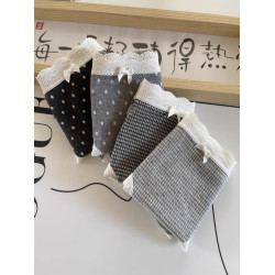 2025新款純棉女士純棉三角褲中腰長襠7A抑菌蕾絲內褲磨毛包臀透氣